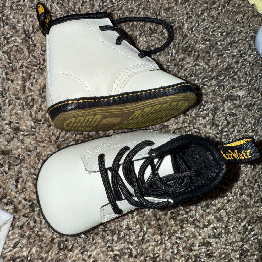 Kids White Leather Shoes